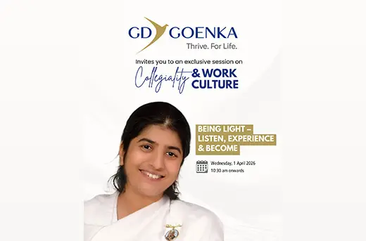 GD Goenka Welcomes Sister BK Shivani for a Session on Collegiality & Workplace Harmony