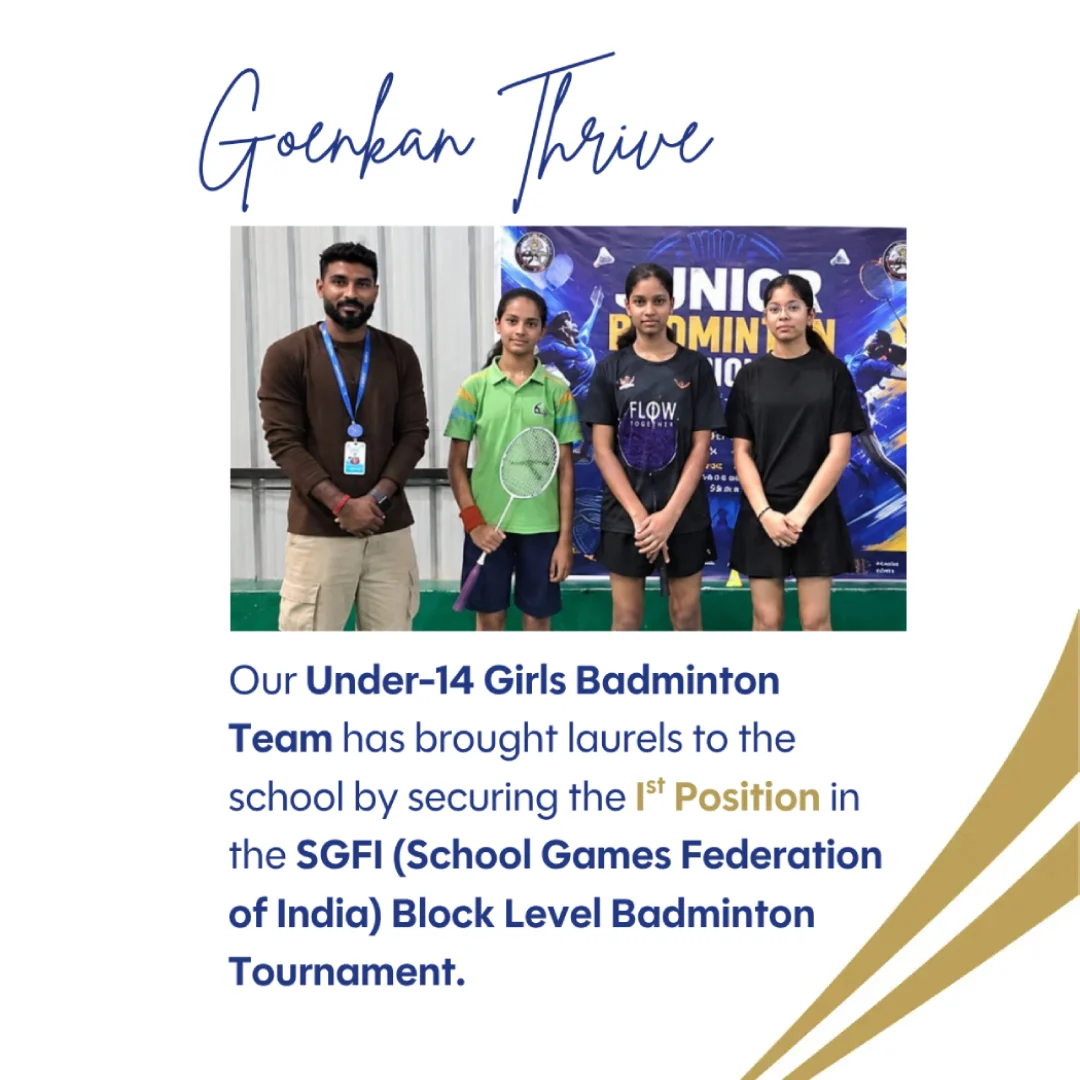 Under-14 Girls Badminton Team
