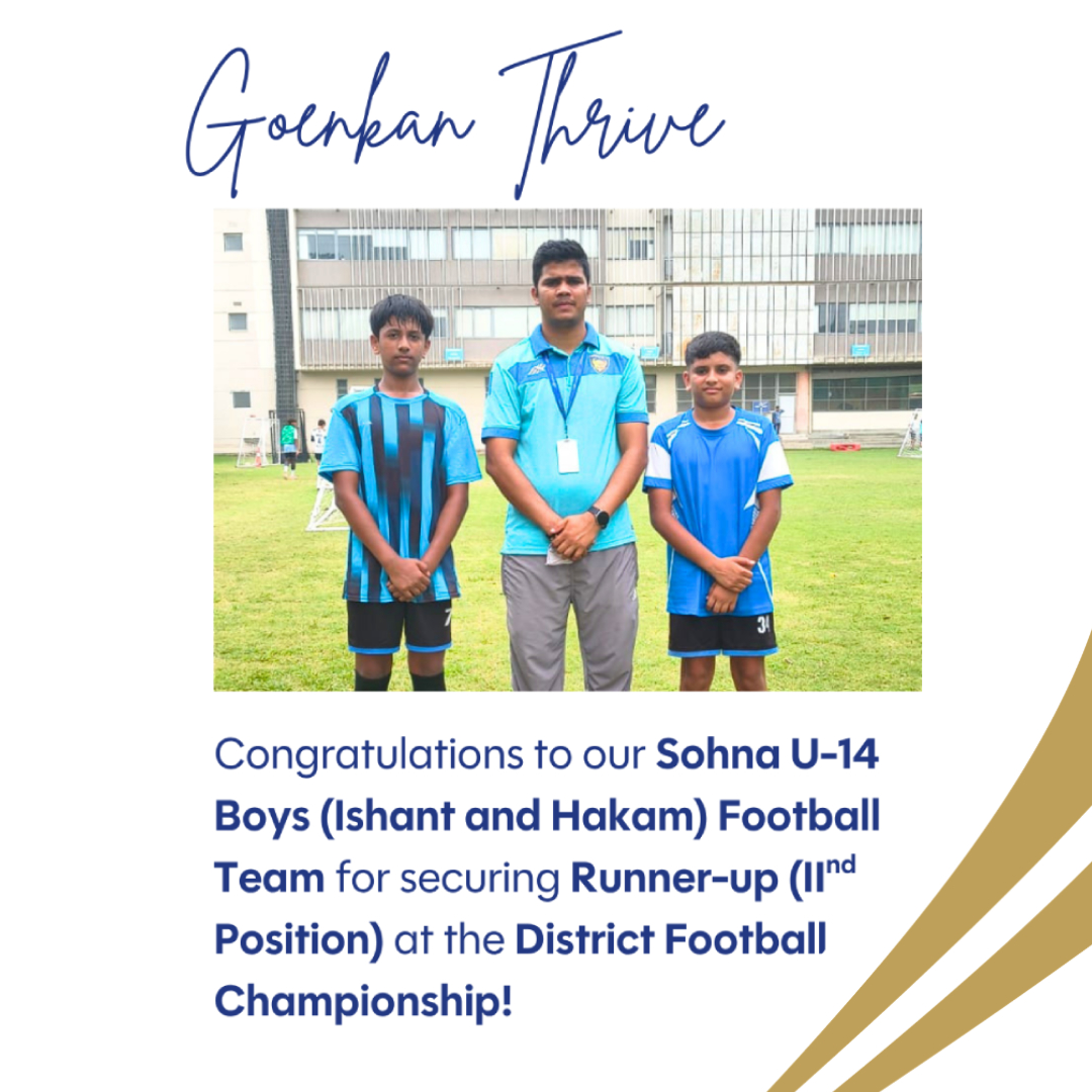 Ishant & Hakam Lead U-14 Boys Football Team to Runner-Up Finish